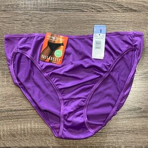 NWT - Vassarette Microfiber Hi Leg Bikini - Purple - 8 (XL) or 9 (XXL) - Vintage